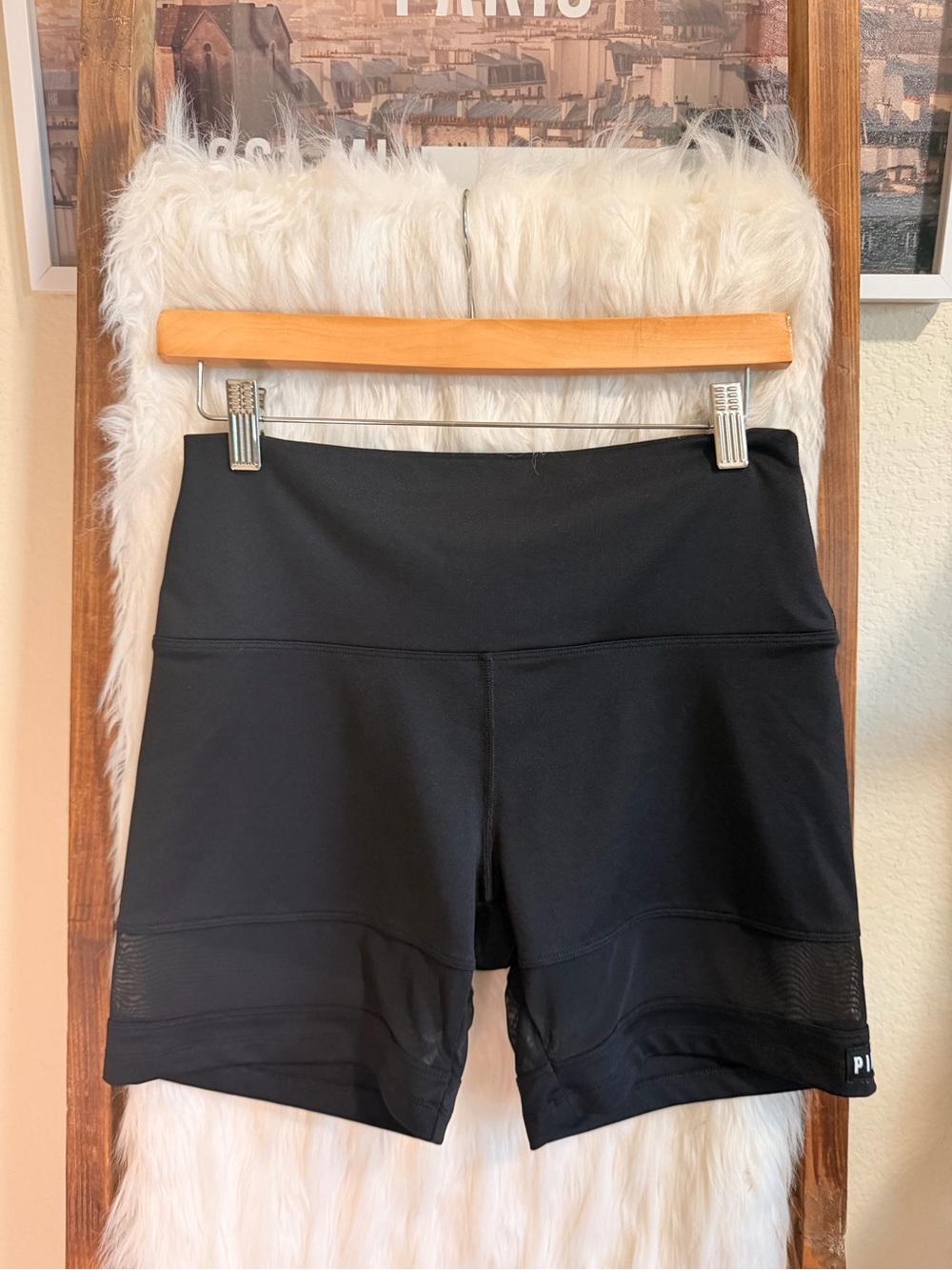 PINK Victoria's Secret Black High-Waist Bike Shorts